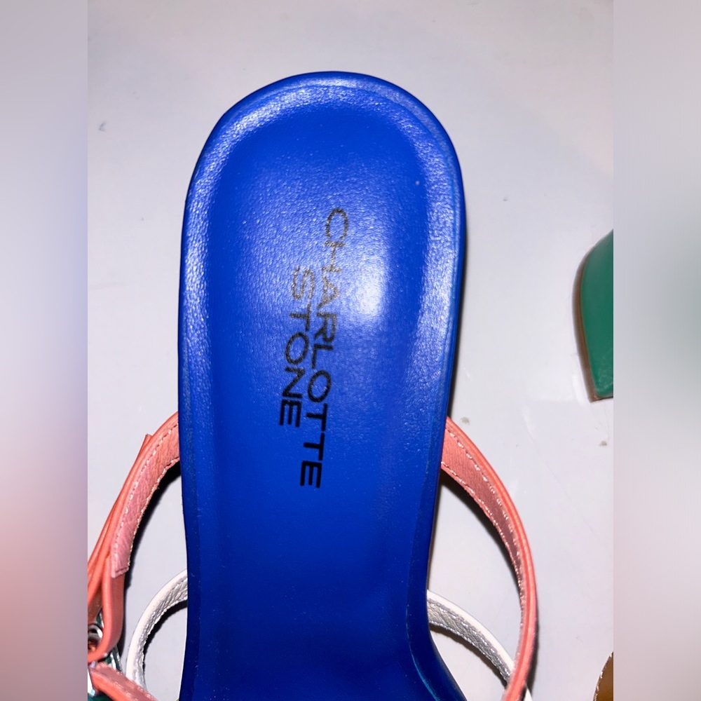 Charlotte Stone Mireille Sandal, Multicolor Mismatched Strappy Sandals, size 9 - Picture 6 of 13